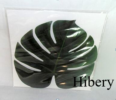 Hibery Hibery 6 Pack Artificial Tropical Leaves & Palm Tree Leaves 13 Inch Hawaiian Party Jungle Beach Theme Decorations for Birthdays, Arts & Crafts, Prom, Events, Weddings