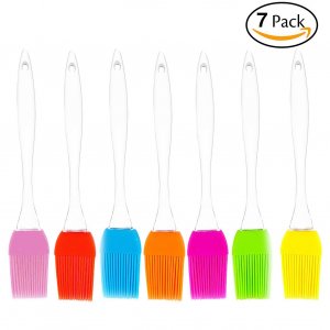 Hibery Hibery Silicone Basting Brushes Set of 7, Good for Barbecue Meat and Desserts Baking - Heatproof, EASY Clean, Food Grade - 7 Colored